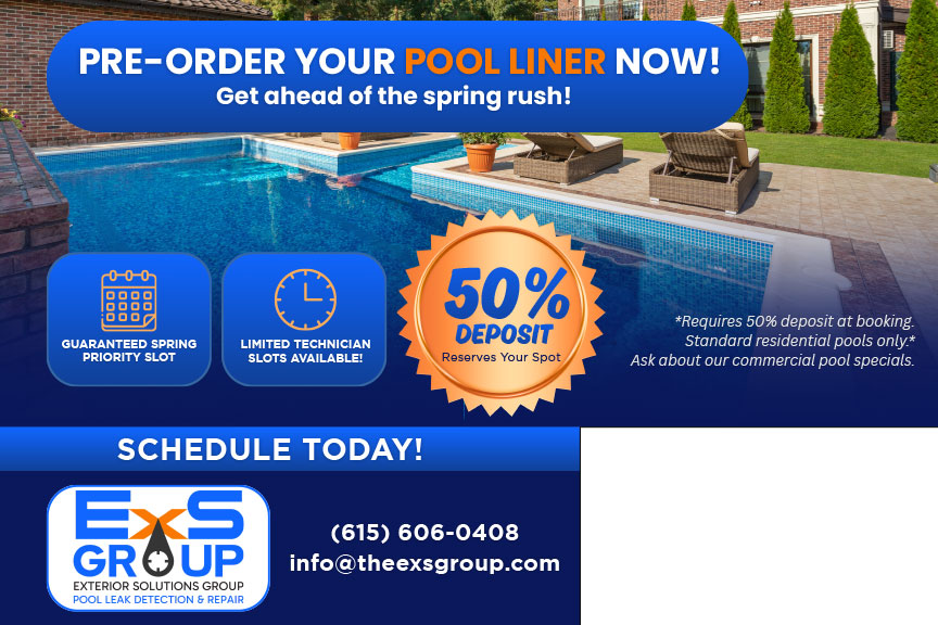 Pool liner repair and replacement services. Pool liner replacement special.